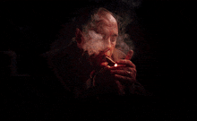 Tony Soprano Puffing Cigar The Sopranos Smoking GIF