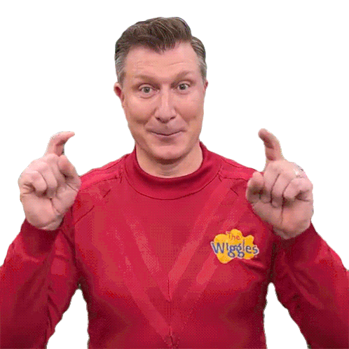 Pointing Down Simon Wiggle Sticker - Pointing Down Simon Wiggle The Wiggles Stickers