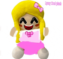 a stuffed doll with the name lyssy noel plush
