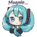 hatsune miku is a cute anime girl with headphones and long hair .