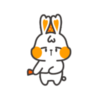 White Rabbit Sticker - White Rabbit Orange Stickers