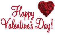 a valentine 's day greeting with a heart made of roses