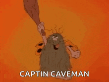 Captain Caveman Jumping GIF