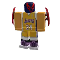 a robot wearing a yellow lakers jersey with the number 24 on it