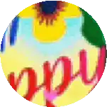 a colorful circle with the word nm written on it .