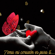 Amor Butterfly GIF - Amor Butterfly Give You My Heart GIFs