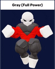 a cartoon character with gray ( full power ) written on the top