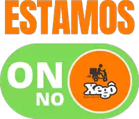 a green and orange sign that says estamos on no xego delivery