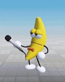 Dancing Banana Mic Drop GIF - Dancing Banana Mic Drop Drop The Mic GIFs
