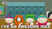 Ive An Awesome Idea Kyle Broflovski GIF - Ive An Awesome Idea Kyle Broflovski Cartman GIFs