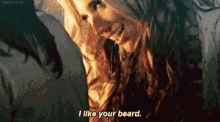 Queenbe Beyonce GIF - Queenbe Beyonce I Like Your Beard GIFs