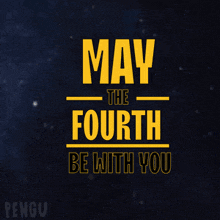 may the fourth be with you with a penguin behind it