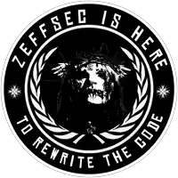 a black and white logo that says zeff sec is here