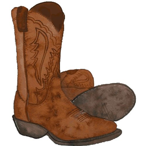 Boots Horseshoe Sticker