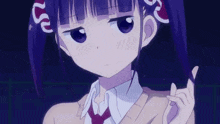 Purple Hair Purple Hair Anime Girl GIF - Purple Hair Purple Hair Anime Girl Anime Girl GIFs