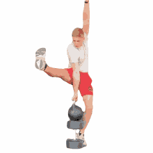 balance people are awesome acrobatics weights dumbbell