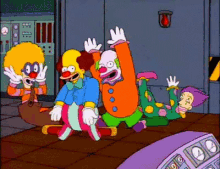 thesimpsons clowns fire