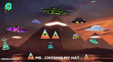 Ufo Pyramid GIF - Ufo Pyramid Memes Giggle GIFs