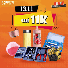 a poster for a sale called 13.11