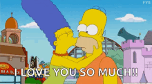 The Simpsons Kiss GIF - The Simpsons Kiss Marge GIFs