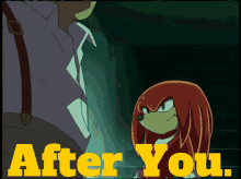 Sonic X Knuckles GIF - Sonic X Knuckles After You GIFs