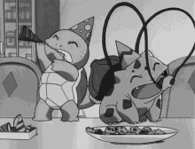 Black And White Squirtle GIF - Black And White Squirtle Party GIFs