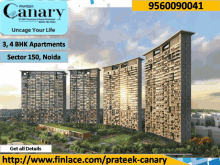 prateek canary 3bhk flat in noida prateek canary sector150 flats in noida extension prateek canary noida