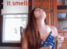 It Smells Like Death Lady Maggie GIF - It Smells Like Death Lady Maggie Camp GIFs