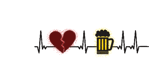 Oficialdiegoroch Broken Heart Sticker - Oficialdiegoroch Broken Heart Beer Stickers