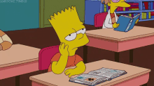Bored The Simpson GIF - Bored The Simpson Bart Simpson GIFs