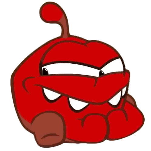Devious Look Om Nom Sticker - Devious Look Om Nom Cut The Rope Stickers