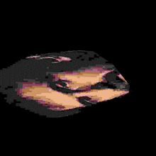 a pixel art drawing of a person 's face with the letter o visible