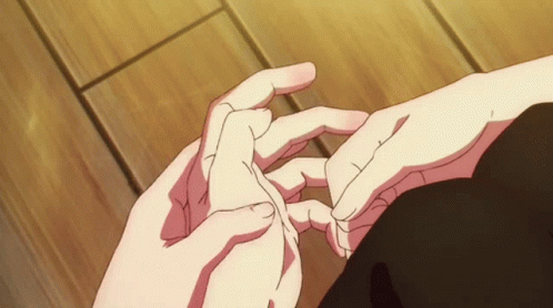 anime couple holding hands tumblr