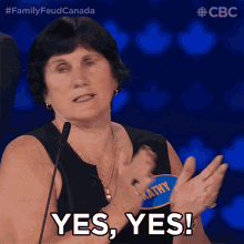 yes yes family feud canada yup clapping yeah
