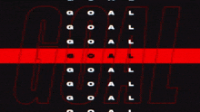 a red swirl is on a white background with a black border
