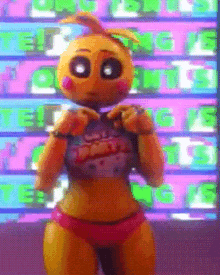 Toy Chica Shy GIF
