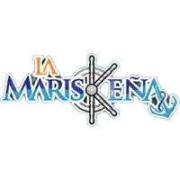 a logo for la mariscena with a compass on it