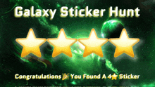 congratulations you found a 4 star sticker