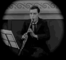 Mister Clarinet GIF - Busterkeaton Playhouse Clarinet GIFs
