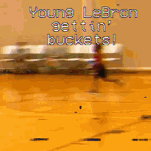young lebron getting bucket shoot basketball kids