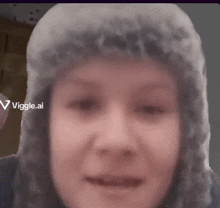 a close up of a person 's face with the words viggle.ai visible in the corner