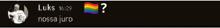 a rainbow flag and a question mark are on a black background