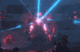 a robot is being attacked by a bunch of other robots