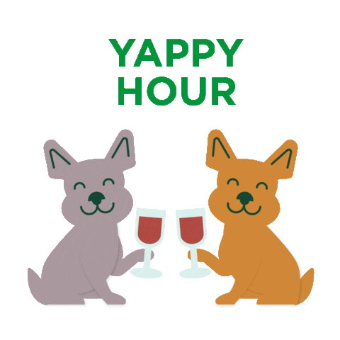 Dog Yappy Hour Sticker - Dog Yappy Hour Stickers