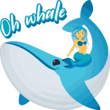 oh whale mermaid life joypixels oh well whatever