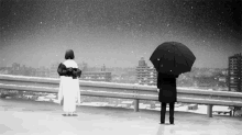 Kara No Kyokai GIF - Snow Lovers Umbrella GIFs