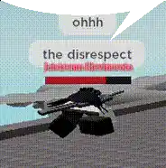 a person is holding a gun in a video game with a speech bubble that says `` ohh the disrespect '' .
