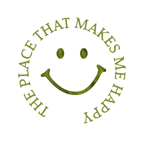 The Place That Makes Me Happy Smile Sticker - The Place That Makes Me Happy Smile Smiley Face Stickers