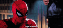 Spider Man This Is All My Fault GIF - Spider Man This Is All My Fault All My Fault GIFs