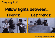 Bestfriends Me GIF - Bestfriends Me Pillow Fights GIFs
